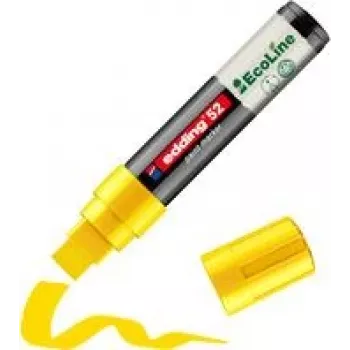 Marker Edding 52 EcoLine Geltona 4.0–15.0 mm — kaltos formos antgalio nuolatinis žymeklis, pildomas