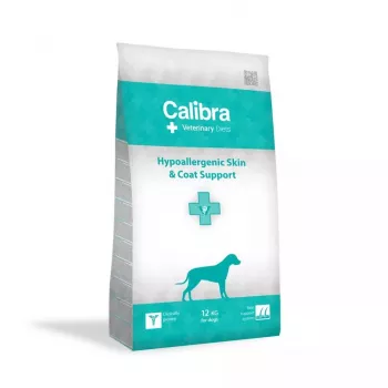Sausas šunų ėdalas Calibra Veterinary Diets Hypoallergenic Skin & Coat, veterinarinė dieta, žuvis, 12 kg