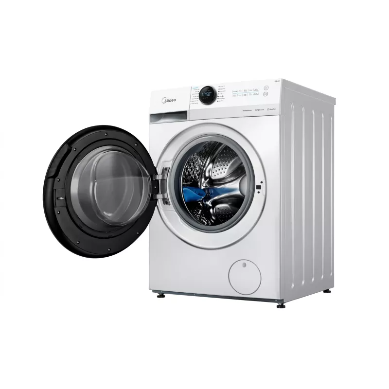 Skalbimo mašina Midea MF200W80WB/W-HR, priekinis pakrovimas, 8 kg, 1400 aps./min., LCD, garai, 60 cm pločio