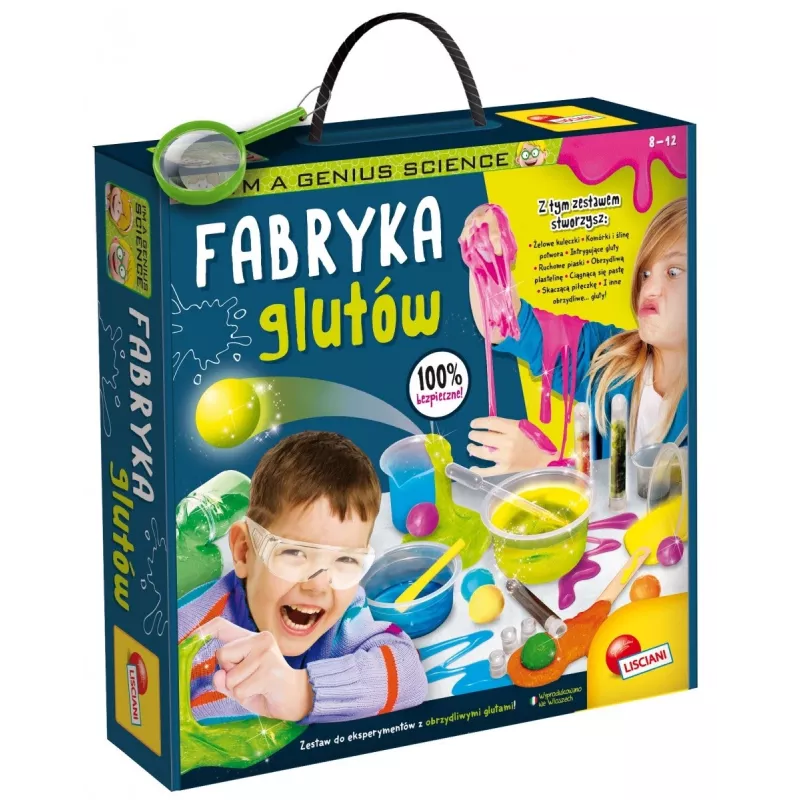 „Liscianigiochi I'M A Genius“ gleivių gamyklos amatų rinkinys — praktinis gleivių gaminimo rinkinys