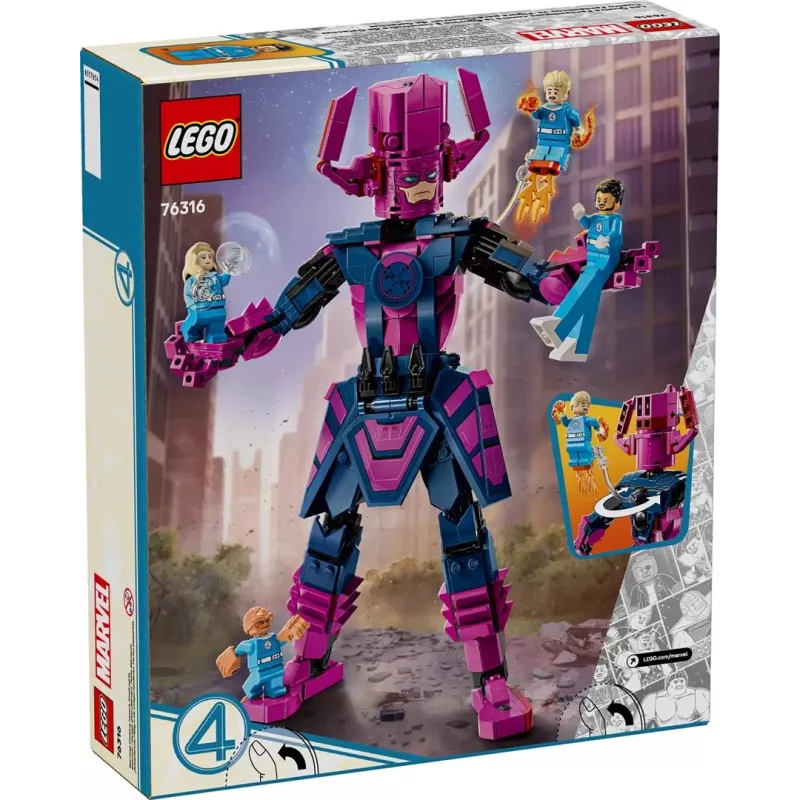 LEGO statybų rinkinys Marvel Super Heroes 76316 — Fantastiškasis ketvertas: Galactus minifigūrėlių rinkinys, 427 detalės, 4 minifigūrėlės, amžius 9+