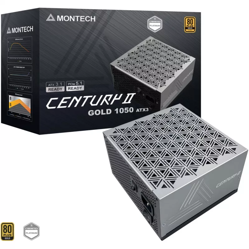 MONTECH CENTURY II 1050W – pilnai modulinis ATX maitinimo šaltinis