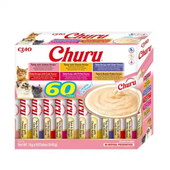 INABA Churu rinkinys Tunas – kačių skanėstai – 60 x 14 g