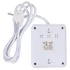 Maitinimo šakotuvas MACLEAN MCE387 W — 2 lizdai, 3×USB A, 110–240 V, 2500 W, 1,5 m kabelis, baltas