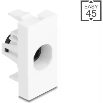 TOSLINK optinė jungtis DELOCK Easy 45 modulis TOSLINK lizdas-lizdas baltas