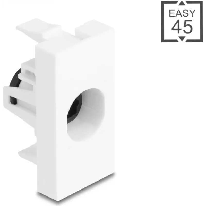 TOSLINK optinė jungtis DELOCK Easy 45 modulis TOSLINK lizdas-lizdas baltas