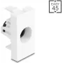 TOSLINK optinė jungtis DELOCK Easy 45 modulis TOSLINK lizdas-lizdas baltas