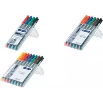 Nuolatinis žymeklis Staedtler 314 WP4 juoda mėlyna žalia raudona