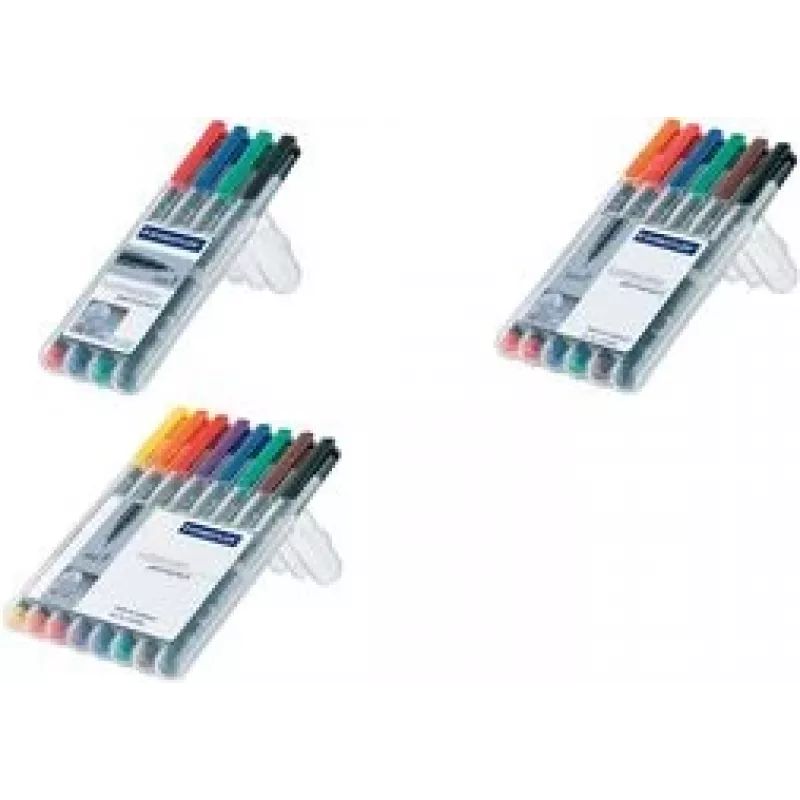 Nuolatinis žymeklis Staedtler 314 WP4 juoda mėlyna žalia raudona