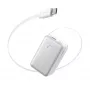 Išorinė baterija Anker A1638 10000 mAh, 45 W bendra galia, balta, įmontuotas ištraukiamas USB-C laidas