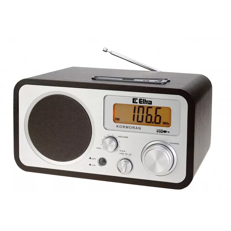 Nešiojamasis radijas ELTRA Kormoran Analoginis FM LW LCD Juodas Sidabrinis