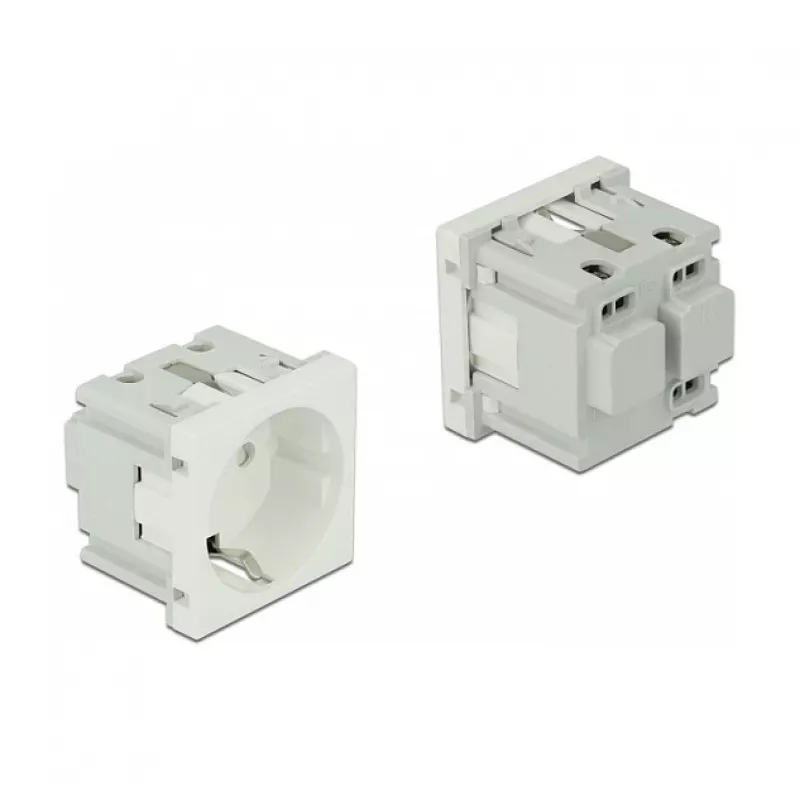 Maitinimo lizdas DELOCK 81320 CEE 7/3 3P+N+PE 250V 16A Baltas ABS 45×45×43 mm
