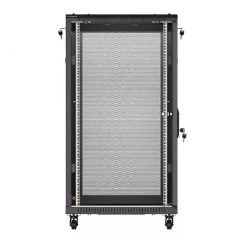 19 colių stovo spinta LANBERG FF01-6022-23B, 22U, 600×1000 mm, juoda, perforuotos durys