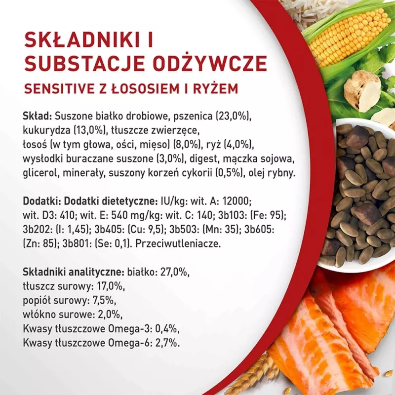 Sausas šunų maistas Purina Nestlé One Mini/Small Sensitive Salmon & Rice 800 g – mažoms veislėms (5–10 kg), senjorams, 27% baltymų, 17% riebalų
