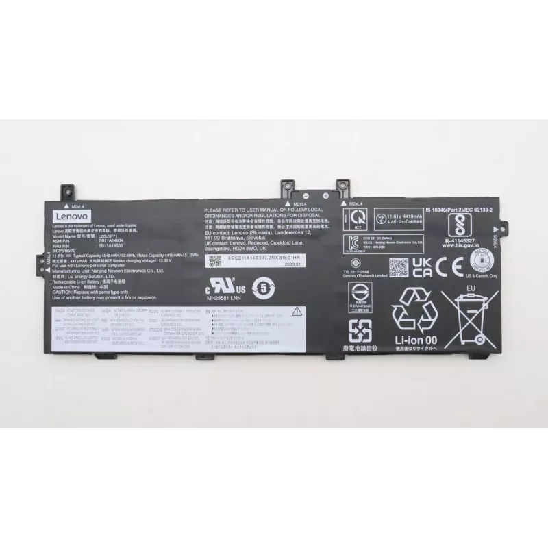 Lenovo Battery Internal 3 Cell 52.8Wh LiIon LGC (5B11A14635)