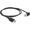 USB kabelis DeLOCK 1m USB 2.0-A į USB 2.0-A, juodas