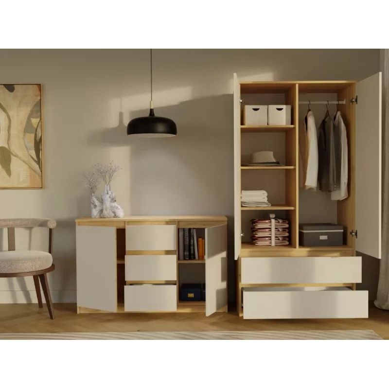 MALWA SS-90 wardrobe artisan ąžuolas/kašmyro