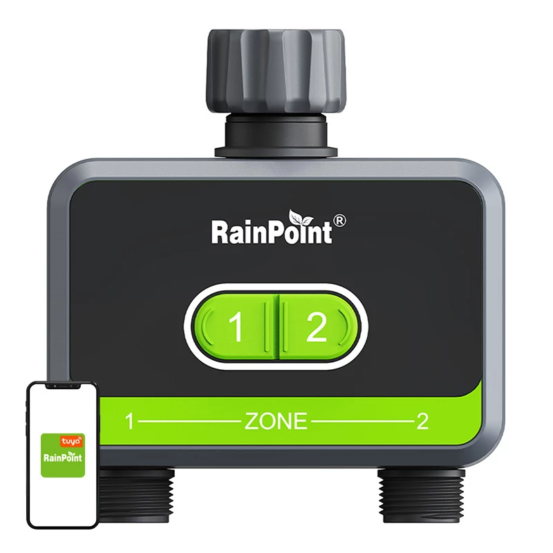 Laistymo valdiklis RainPoint HTV210B 2 zonų su programėlės valdymu (modelis HTV210B)