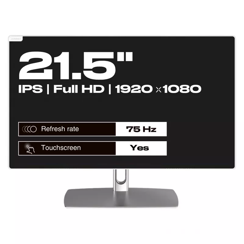 JAPANNEXT FHD Touchscreen Monitorius 54,61 cm (21,5 inch) 1920x1080 pikselių, IPS skydelis, 8 ms, 75 Hz, AMD FreeSync, HDMI, Touch (JN-IPS2152FHDR-C65W-FLD-T)