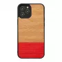 man and wood telefono dėklas iPhone 12 / 12 Pro — silkės rašto azalijos juodos spalvos