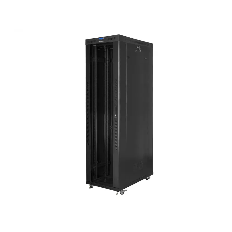 19 colių stovo spinta LANBERG FF01-8247-12BL, 47U, 800x1200 mm, stiklinės priekinės durelės