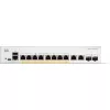 Cisco Catalyst 1300-8FP-2G - jungiklis - L3 - valdomas - 8 x 10/100/1000 (PoE+) + 2 x Combo Gigabit SFP/RJ-45 - montuojamas į stelažą - PoE+ (120 W) (C1300-8FP-2G)