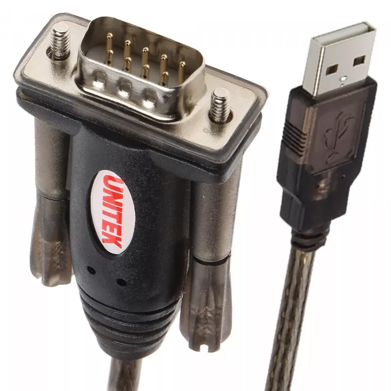 UNITEK Y-105A serijinis laidas juodas 1,5 m USB Type-A DB-9