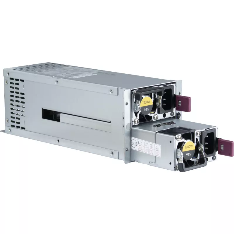 Maitinimo blokas INTER-TECH R2A-DV1200-N 1200 W 2U, 80 PLUS Platinum, 100–240 V, 50–60 Hz, Pilka