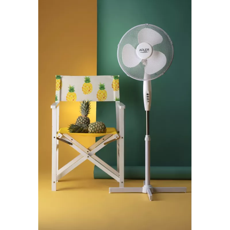 Adler | AD 7305 | Stovintis ventiliatorius | Baltas | Skersmuo 40 cm | Greičių skaičius 3 | Sukiojimas | 45 W