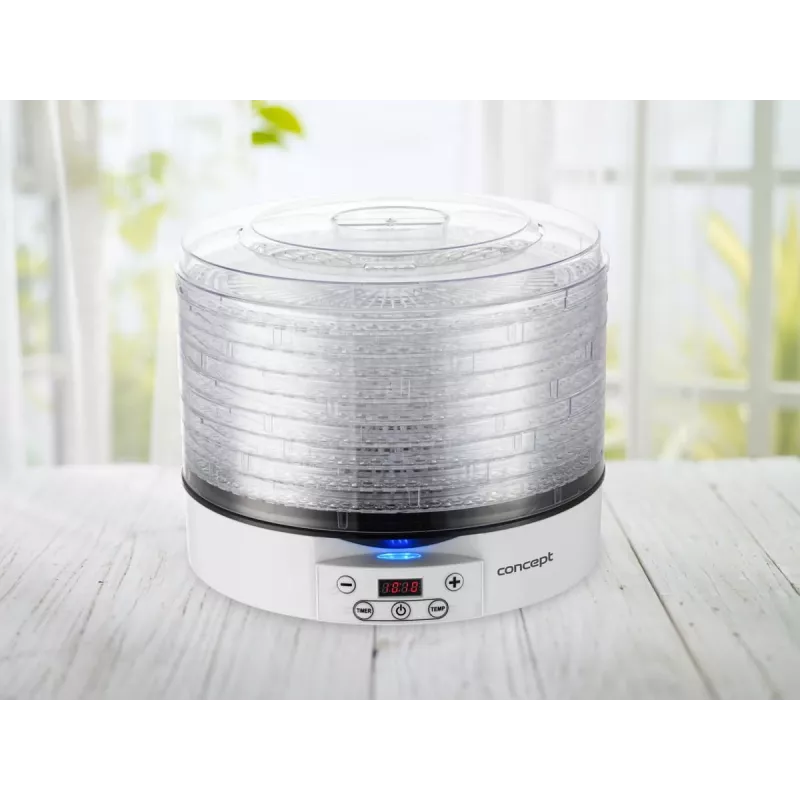 Maisto džiovyklė Concept Solution SO2020, 500 W, LED ekranas, sidabrinė, 220–240 V, 3,3 cm grotelių skersmuo