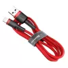 Baseus Cafule USB Lightning laidas 2,4 A 1 m (juoda + raudona)