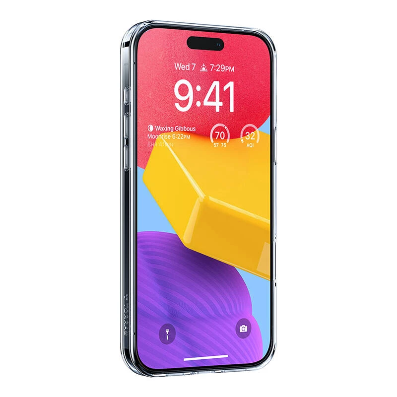 Apsauginis išmaniojo telefono dėklas Torras Ostand Pro, skirtas iPhone 16, skaidrus, plonas, palaiko belaidį įkrovimą