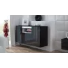 Cama Komoda VIVA 150 juodas/juodas blizgus + baltas