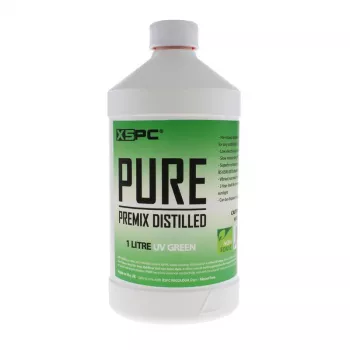 Aušinimo skystis XSPC Pure Coolant 1 L, žalias UV reaktyvus, skirtas kompiuterių skysčių aušinimo sistemoms
