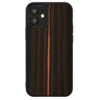 Apsauginis telefono dėklas Man and Wood, skirtas iPhone 12 mini — juodmedžio juodas