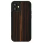 Apsauginis telefono dėklas Man and Wood, skirtas iPhone 12 mini — juodmedžio juodas