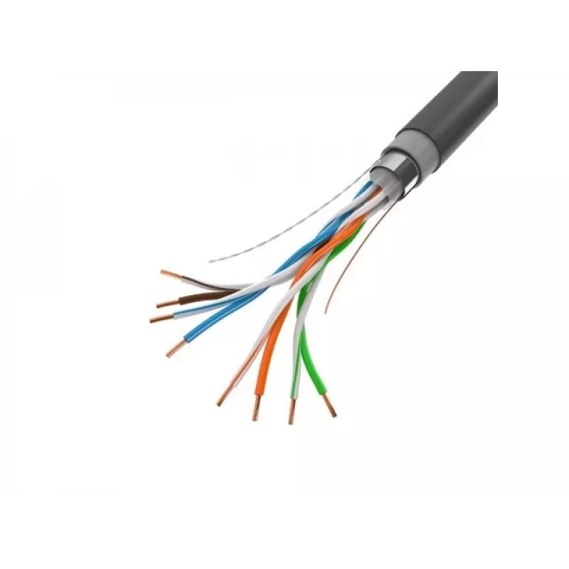 LANBERG tinklo kabelis Cat5e LCF5-21CU-0305-BK, F/UTP varinis, 305 m, 24 AWG, PE apvalkalas, juodas