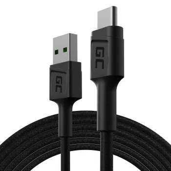 USB laidas Green Cell KABGC19 USB 2.0 2m USB A USB C juodas