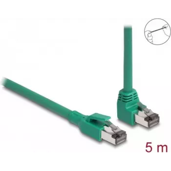 DeLOCK RJ45 tinklo kabelis PROFINET SF/UTP 90° kampuotas 5 m žalias