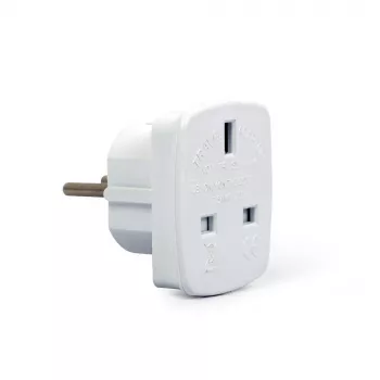 Gembird Cablexpert a-AC-UKEU-001 - maitinimo adapteris - Maitinimas (S) į Maitinimą (W) - Balta - Jungtinė Karalystė, Europa (a-AC-UKEU-001)