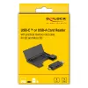 Kortelių skaitytuvas DeLOCK 91014 USB 3.2 Gen 1 Type-A/Type-C juodas MicroSD SD