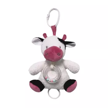 Muzikos dėžutė TULILO karvės modelis, baltai bordo spalvos, 18 cm