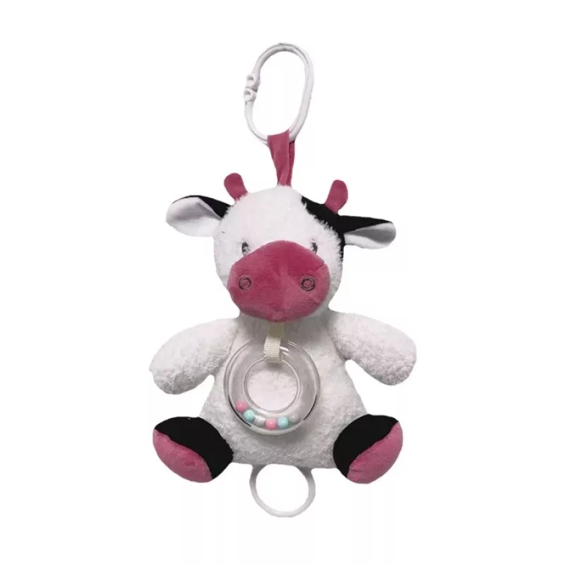 Muzikos dėžutė TULILO karvės modelis, baltai bordo spalvos, 18 cm