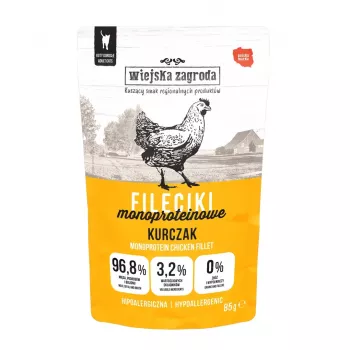 WIEJSKA ZAGRODA Vištienos monoproteininės filė – šlapias kačių maistas – 85 g