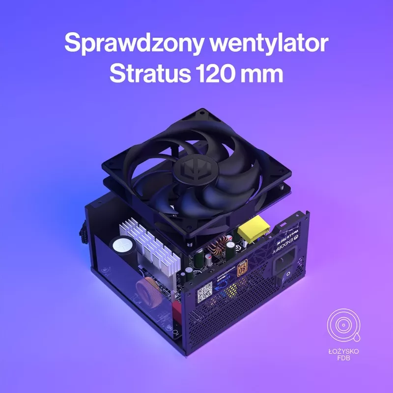 Maitinimo blokas ENDORFY Vero L6 750 W, 24 kontaktų ATX, 80 PLUS Bronze, 120 mm ventiliatorius, juodas