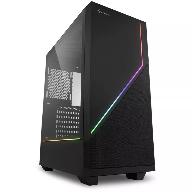 Sharkoon RGB FLOW - Midi bokštas - ATX - be maitinimo šaltinio - USB/garso (4044951028146)