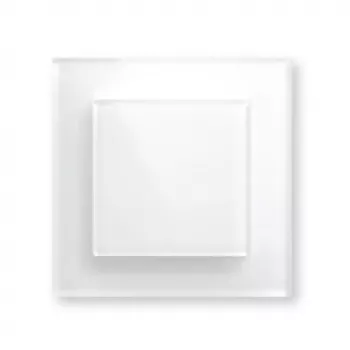 Išmanusis stiklinis mygtukas HomeMatic Homematic IP Stiklinis mygtukas, 230 V, 868 MHz, baltas, 54,5×54,5×29 mm