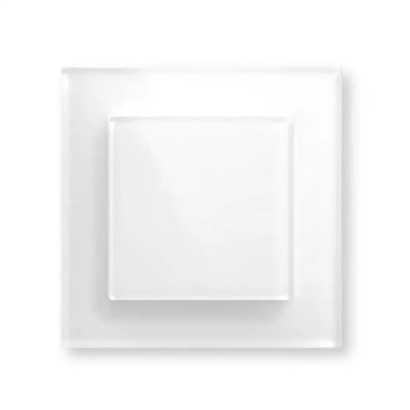 Išmanusis stiklinis mygtukas HomeMatic Homematic IP Stiklinis mygtukas, 230 V, 868 MHz, baltas, 54,5×54,5×29 mm