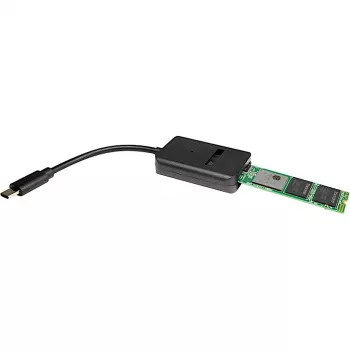 INTER-TECH adapteris M.2 į USB Type-C K-1696-P2, lizdas M.2, kištukas USB-C, 5 V, 37×54×12 mm, juodas