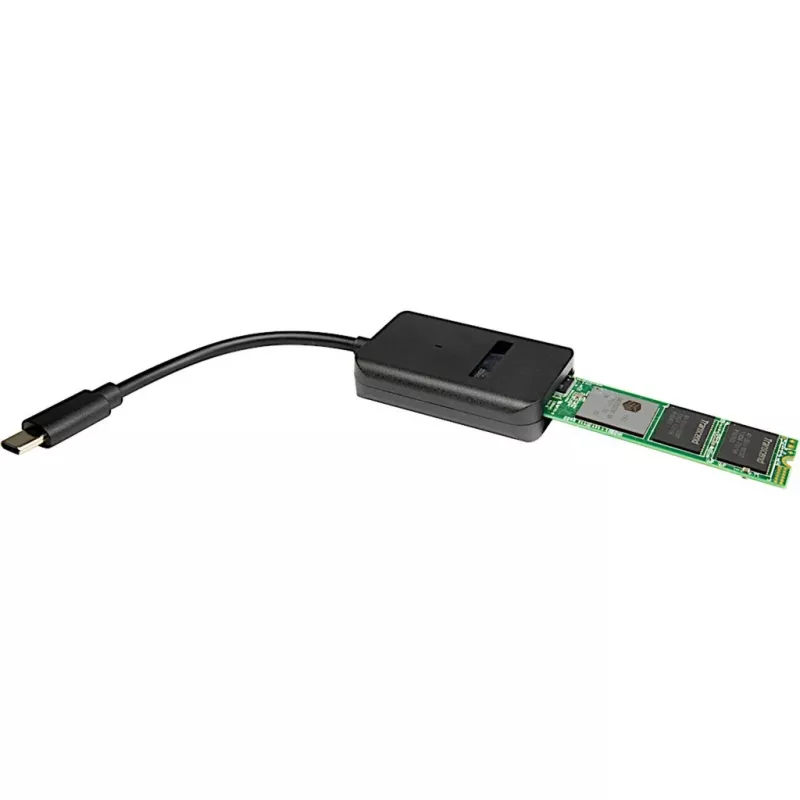 INTER-TECH adapteris M.2 į USB Type-C K-1696-P2, lizdas M.2, kištukas USB-C, 5 V, 37×54×12 mm, juodas
